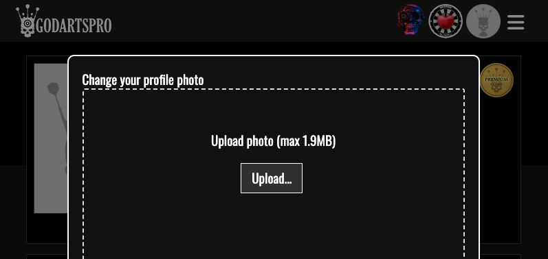 GoDartsPro profile photo upload